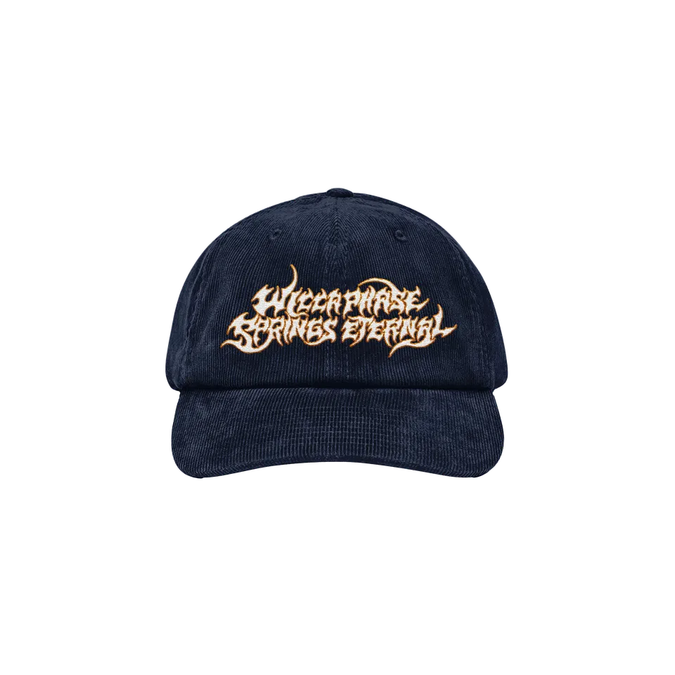 Embroidered Corduroy Logo Hat (Navy/Gold/White)