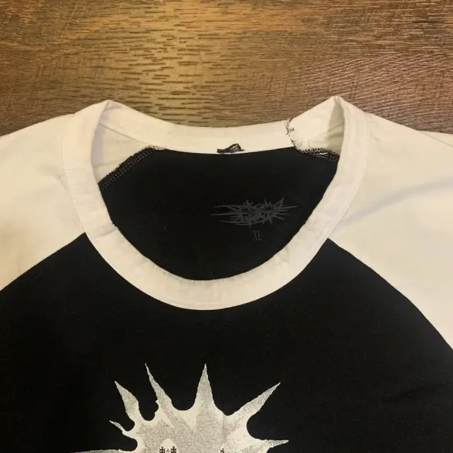 Drain Gang Tour Raglan (Black / White) detail image 5