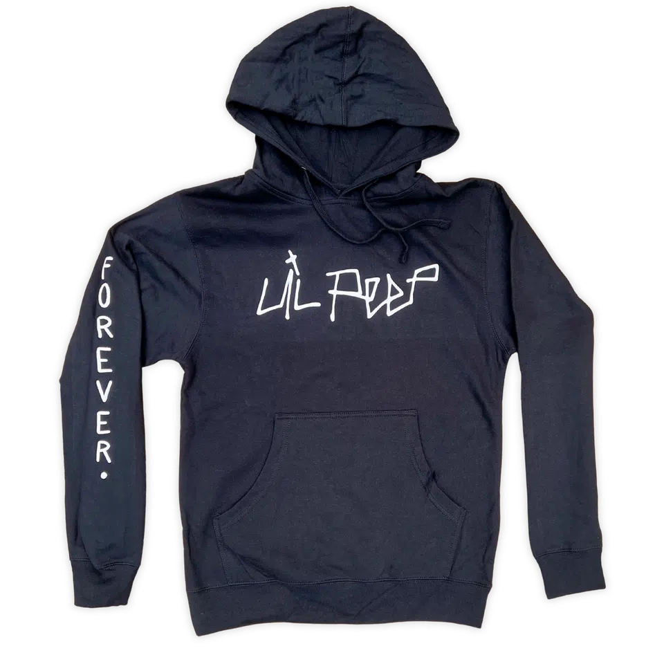 Lil Peep Logo Hoodie - Black (Puff Print)