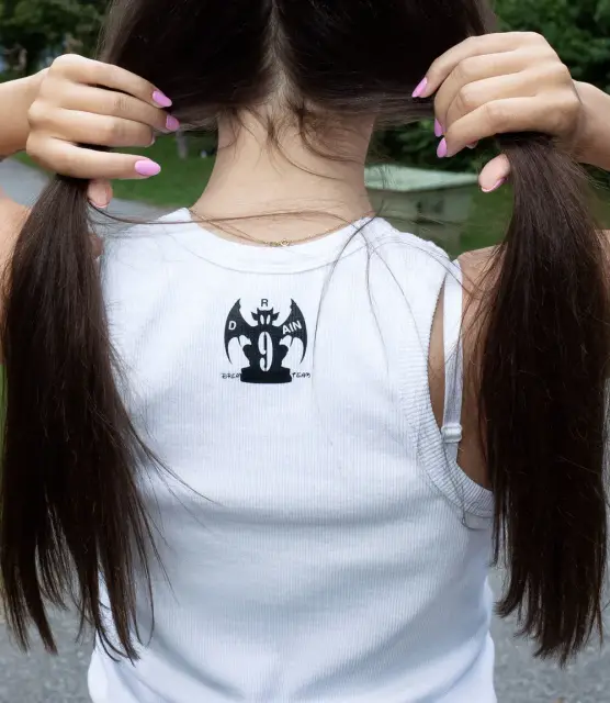 Drain Gang Spiral Upwards Tank Top (White) detail image 5
