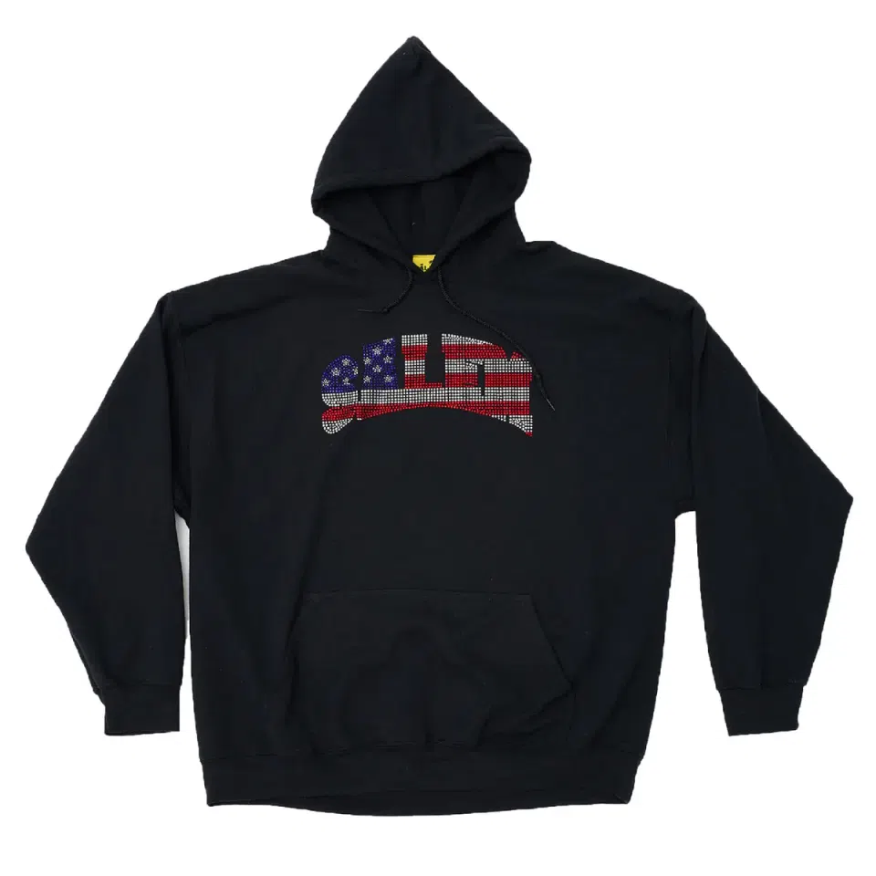 Collegiate Hoodie (Rhinestones / Black / USA)