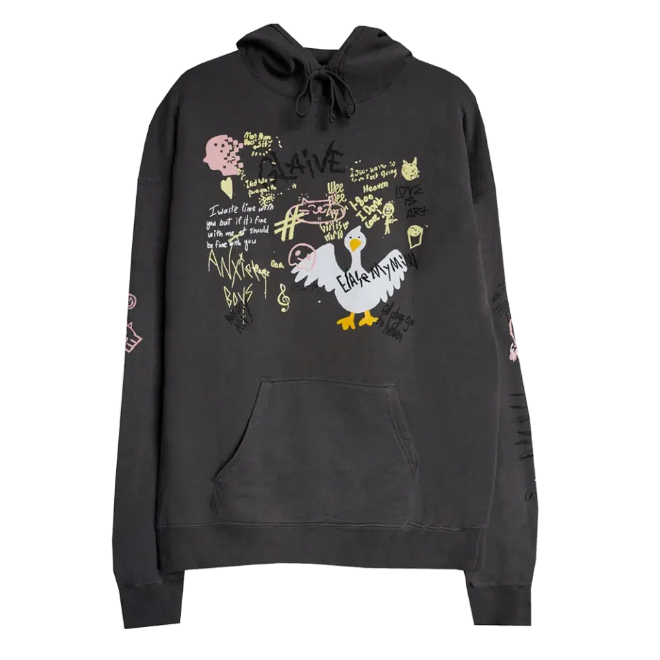Smoke Grey Sketch Hoodie