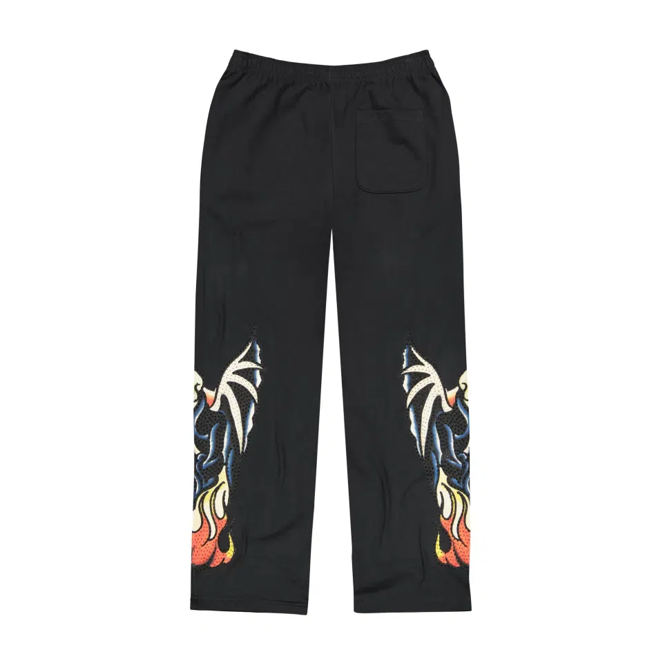 Ken Carson Xman Mens Rhinestone Baggy Sweatpant Black detail image 2