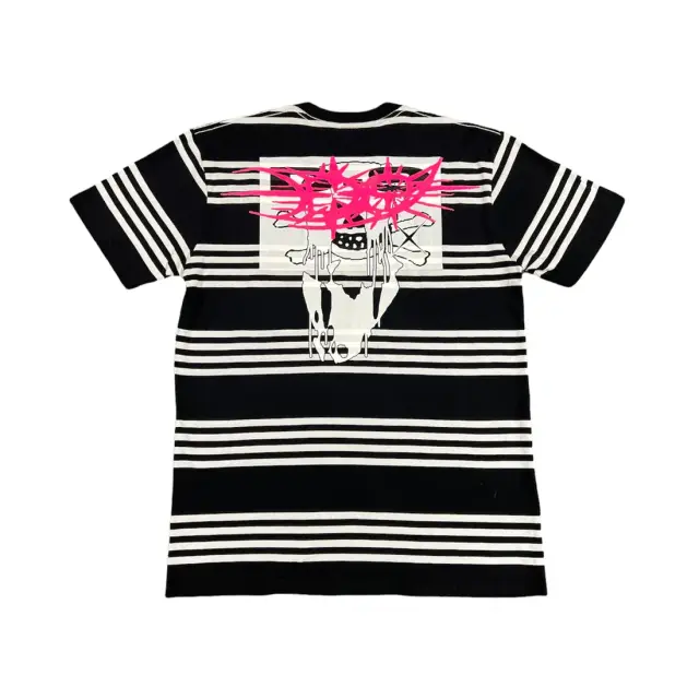 Drain Gang D-9 Striped Tee (Black / White) detail image 2