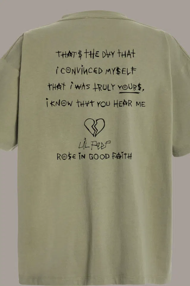 Lil Peep Heavy Brightside Tee (Forest) detail image 3