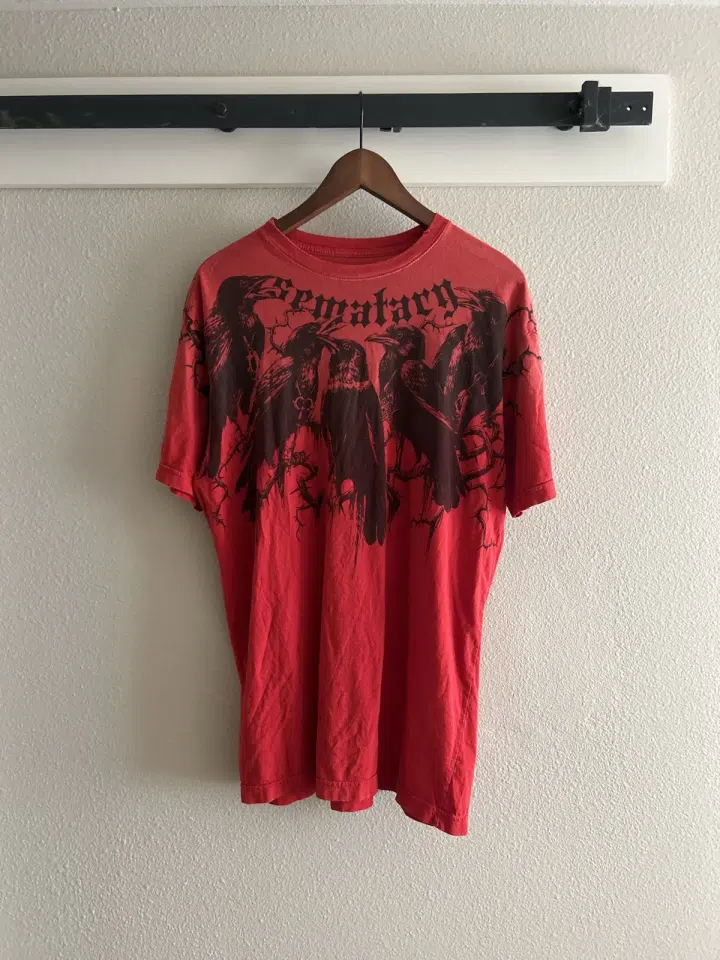Affliction Sematary Crows Tee (Red) detail image 4