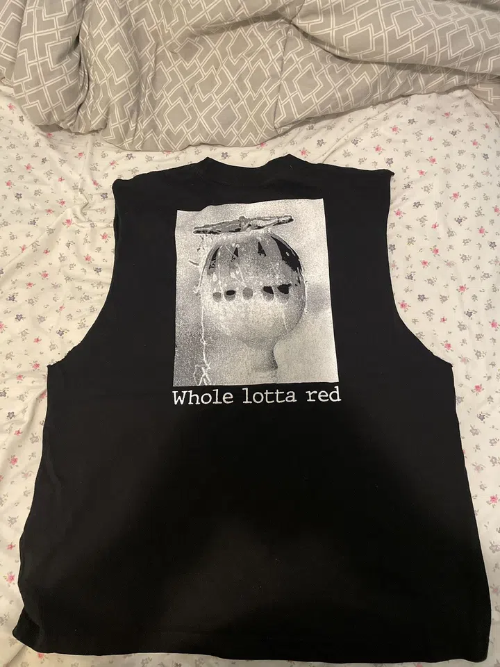 Playboi Carti Poppy Sleeveless Tee — Black detail image 3