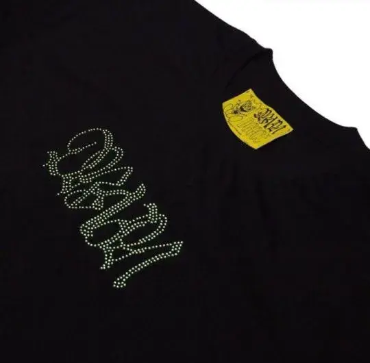 Drain Gang Drain Rhinestone Tee (Black) detail image 3