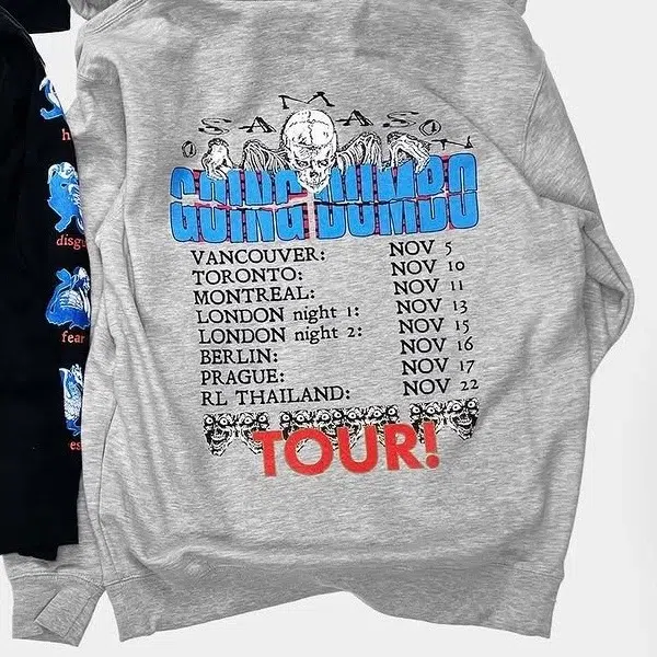 OsamaSon Grey Going Dumbo Tour Hoodie detail image 2