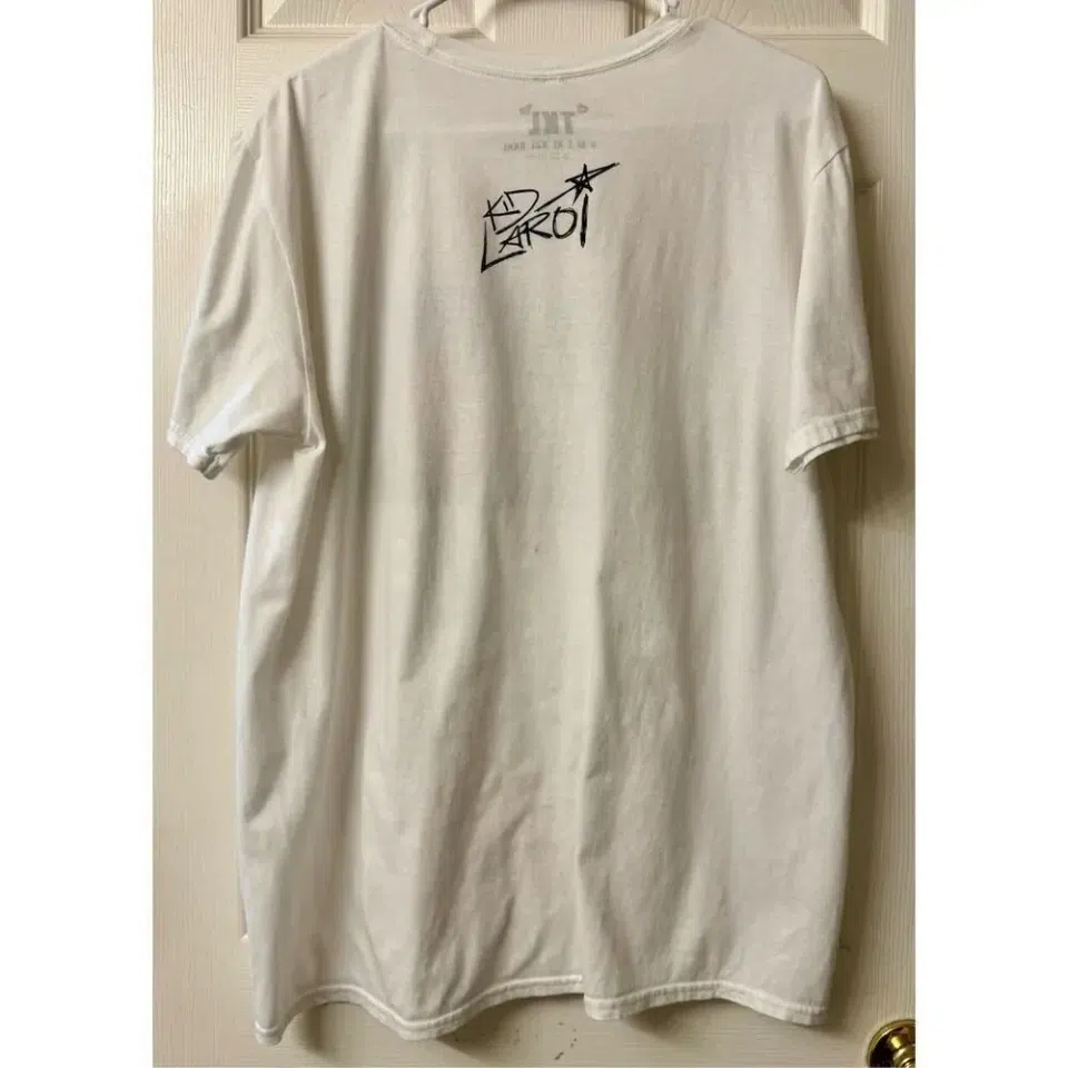 The Kid LAROI I hate you tee in white detail image 2