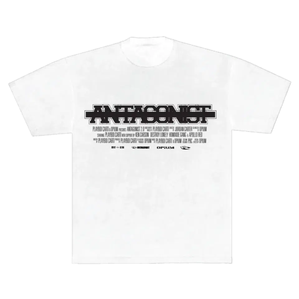 Playboi Carti Antagonist 2.0 00 White T-Shirt primary image