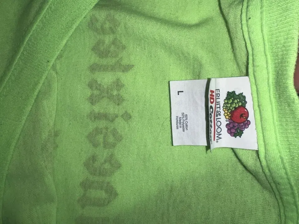 Playboi Carti Die Lit Tour Skeleton Ribcage Long Sleeve (Neon Green) detail image 3
