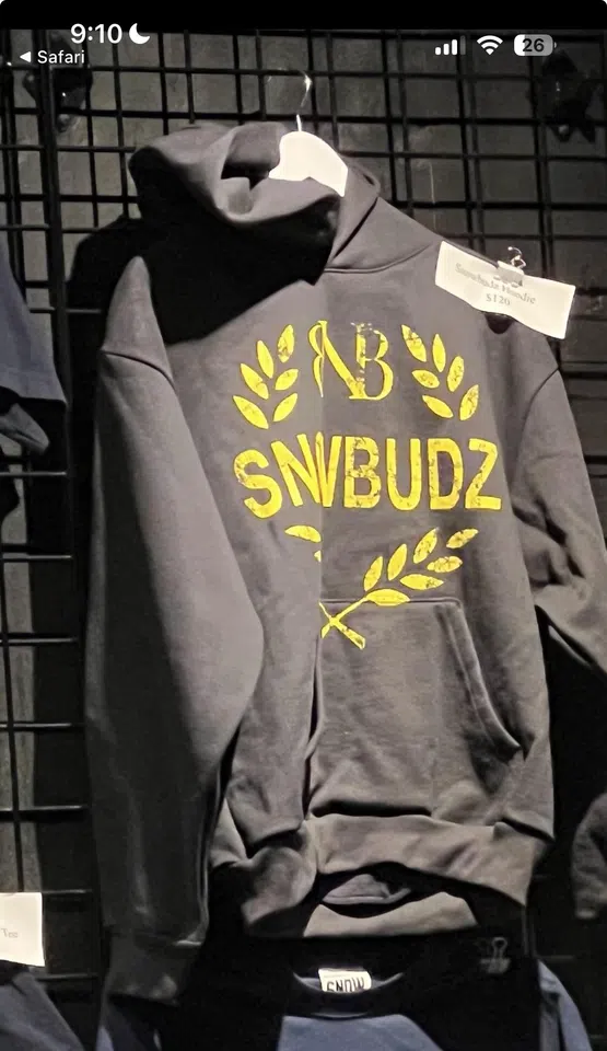 Snow Strippers Snowbudz Hoodie (Grey/Yellow) detail image 2