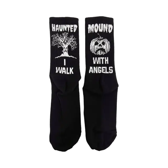 Haunted Mound I Walk With Angels Socks