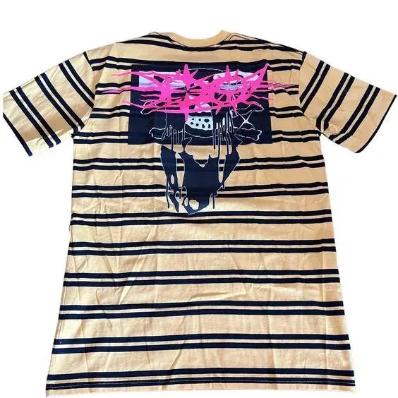 Drain Gang D-9 Striped Tee (Yellow / Black) detail image 2