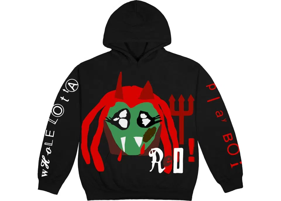 CPFM x Playboi Carti 4 WLR King Vamp Hoodie — Black