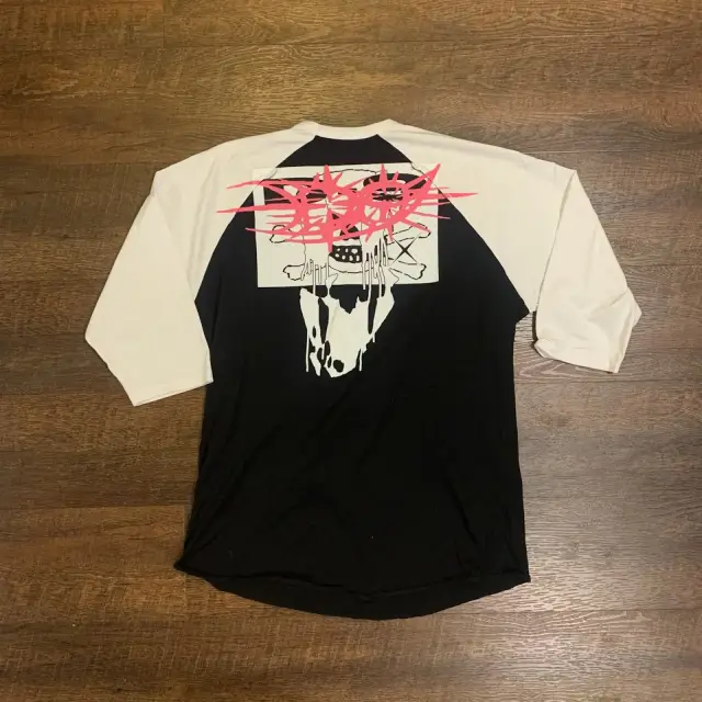 Drain Gang Tour Raglan (Black / White) detail image 2