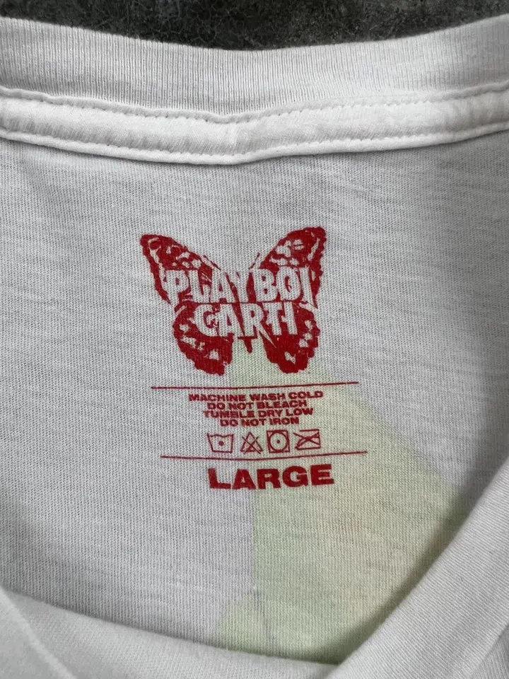 Playboi Carti Self-Titled Tour 2017 Neon Butterflies Long Sleeve (White) detail image 5