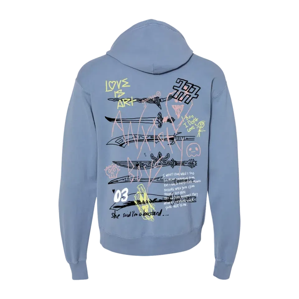 Glaive Blue Sketch Hoodie detail image 2