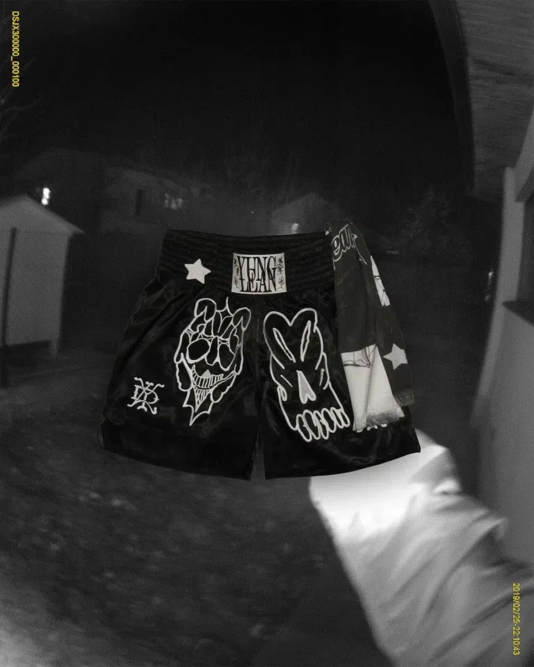 Yung Lean Leanland Shorts + Towel (Black)