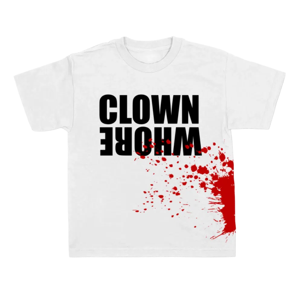 aeter White Clown Whore T Shirt