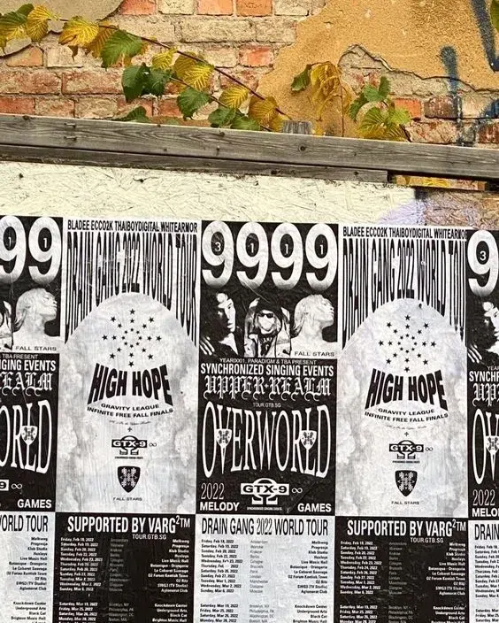 Drain Gang 2022 World Tour Promotional Poster detail image 2