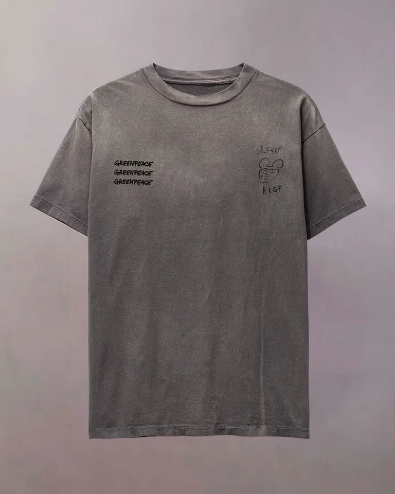 Lil Peep Gimme Time Slub Tee (Vintage Pigment Black) detail image 3
