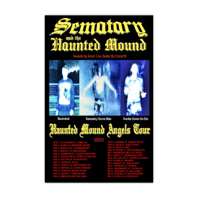 USA/CA Haunted Mound Angels Tour Poster