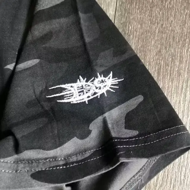 Drain Gang Face Shield NYC Tee (Black Camo) detail image 5