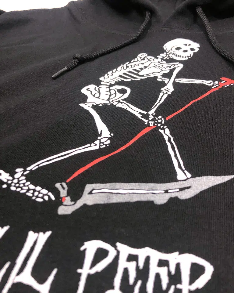Lil Peep Black OG Skeleton Hoodie detail image 3