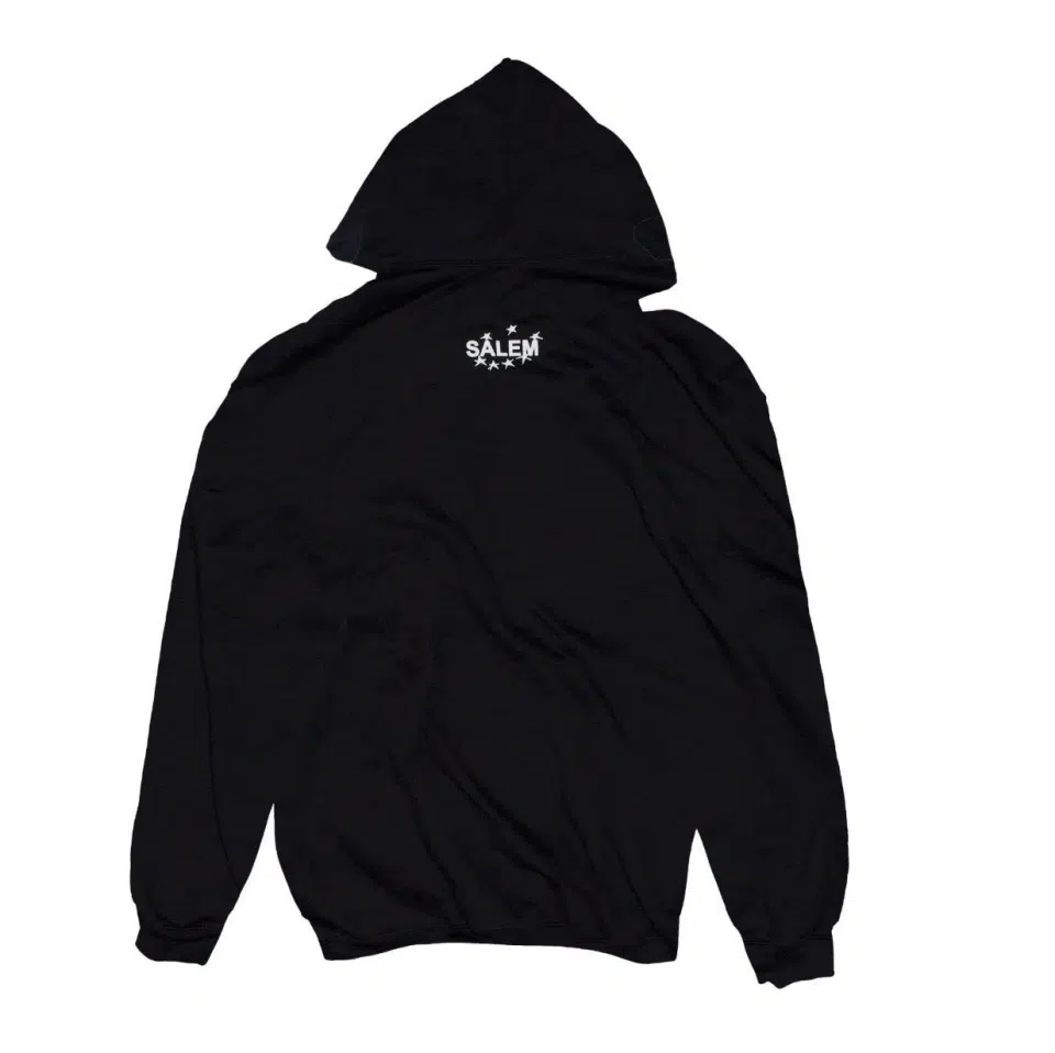SALEM Collegiate Hoodie (Black / White) detail image 2