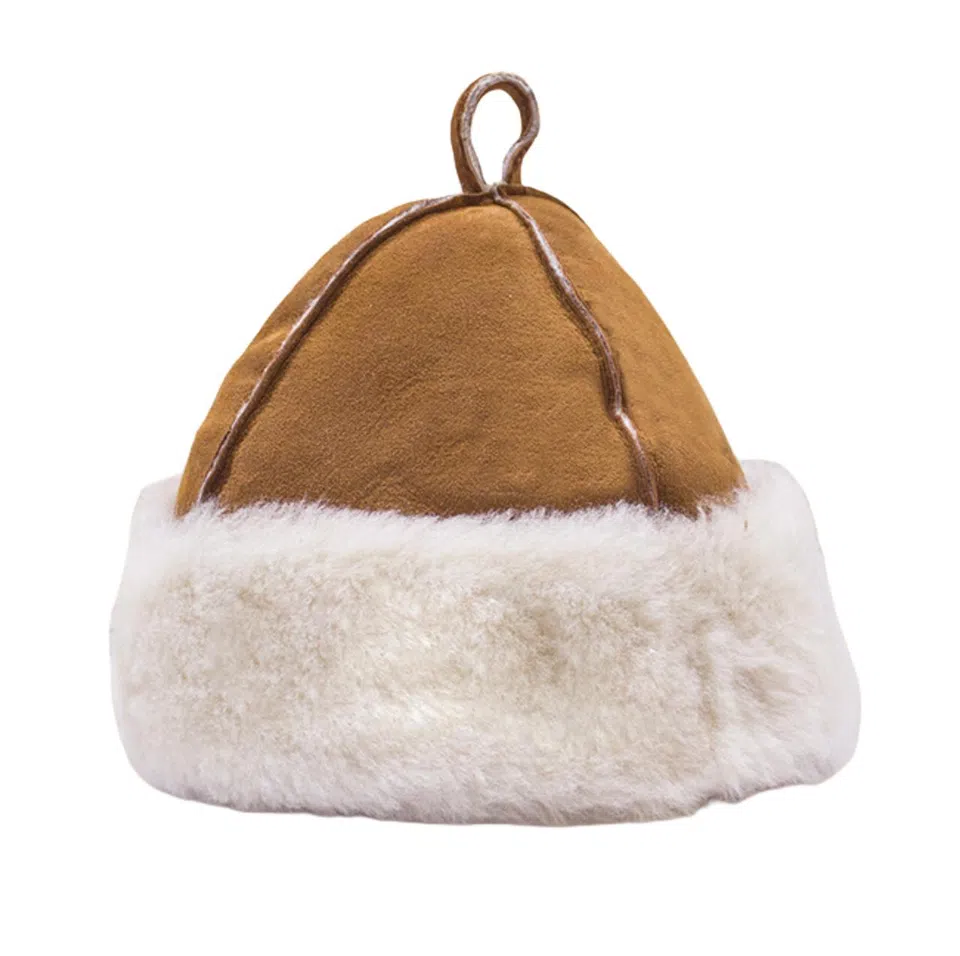 SALEM Sauna Hat Sheepskin (Brown) detail image 2