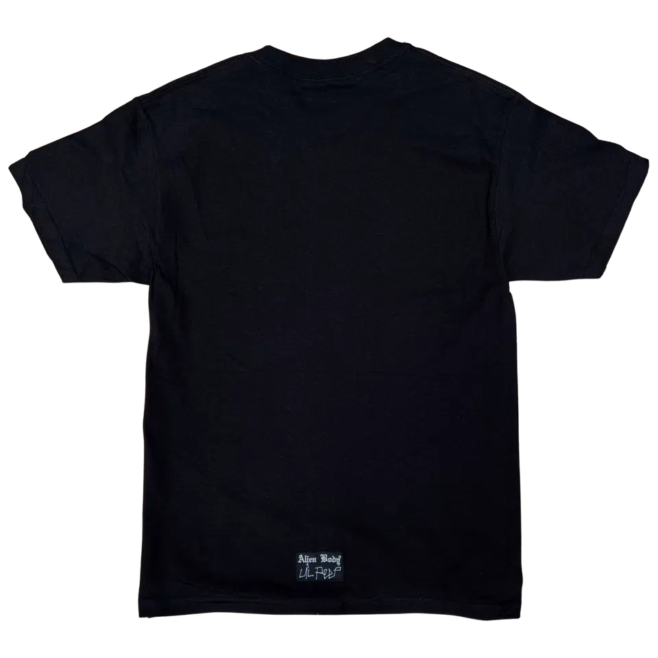 Alien Body x Lil Peep - Black "Alien Body News" Tee detail image 2