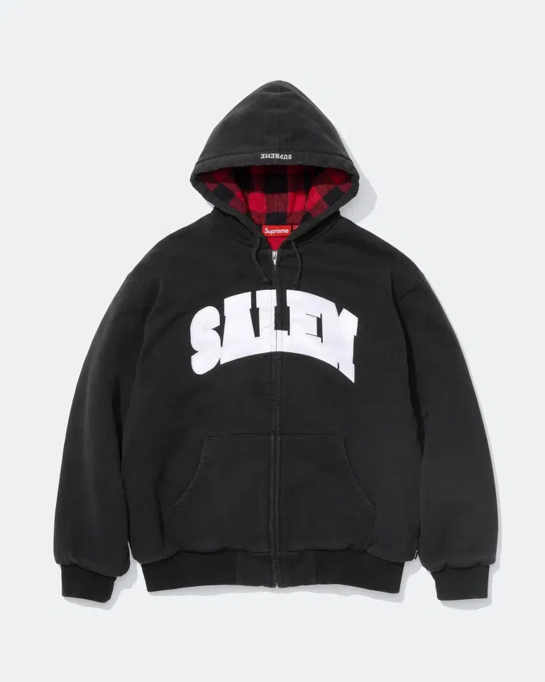 Supreme/SALEM Zip Up Hooded Sweatshirt (Black)