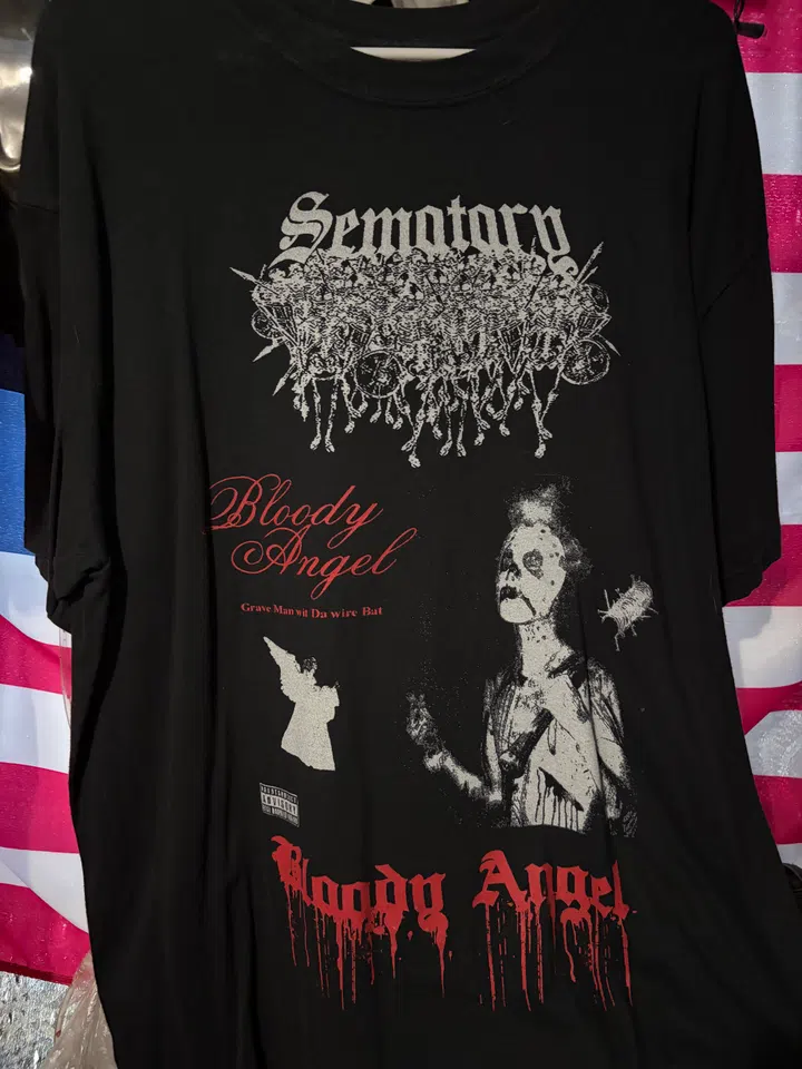 Sematary Bloody Angel Wire Bat Tee detail image 3