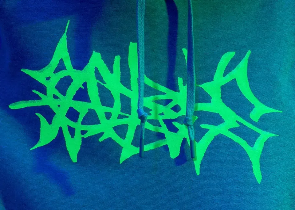 Sad Boys Converse Toxic Hoodie (Grey Melange) detail image 3