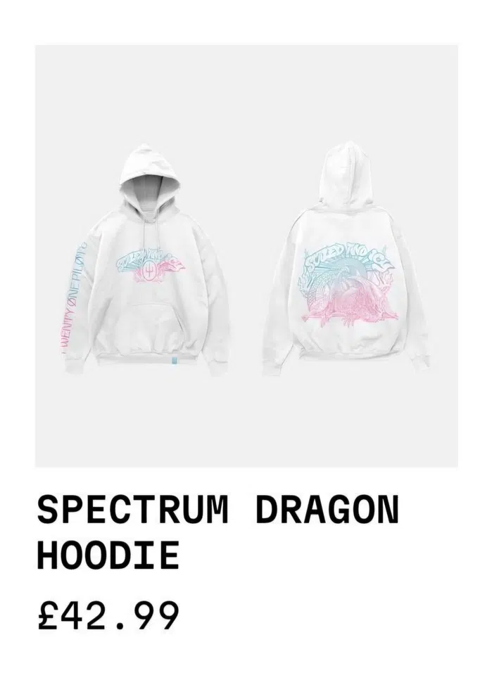 Twenty One Pilots Spectrum Dragon Hoodie detail image 2