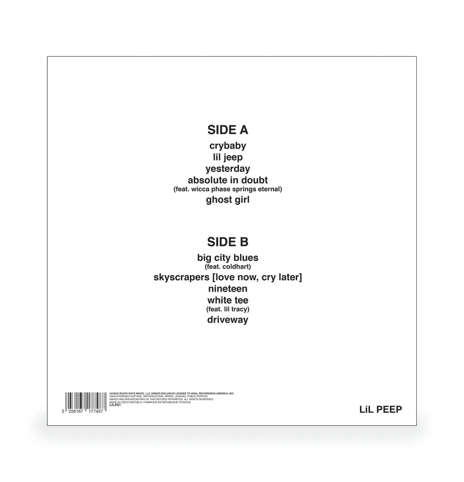 Lil Peep Crybaby White Vinyl detail image 2