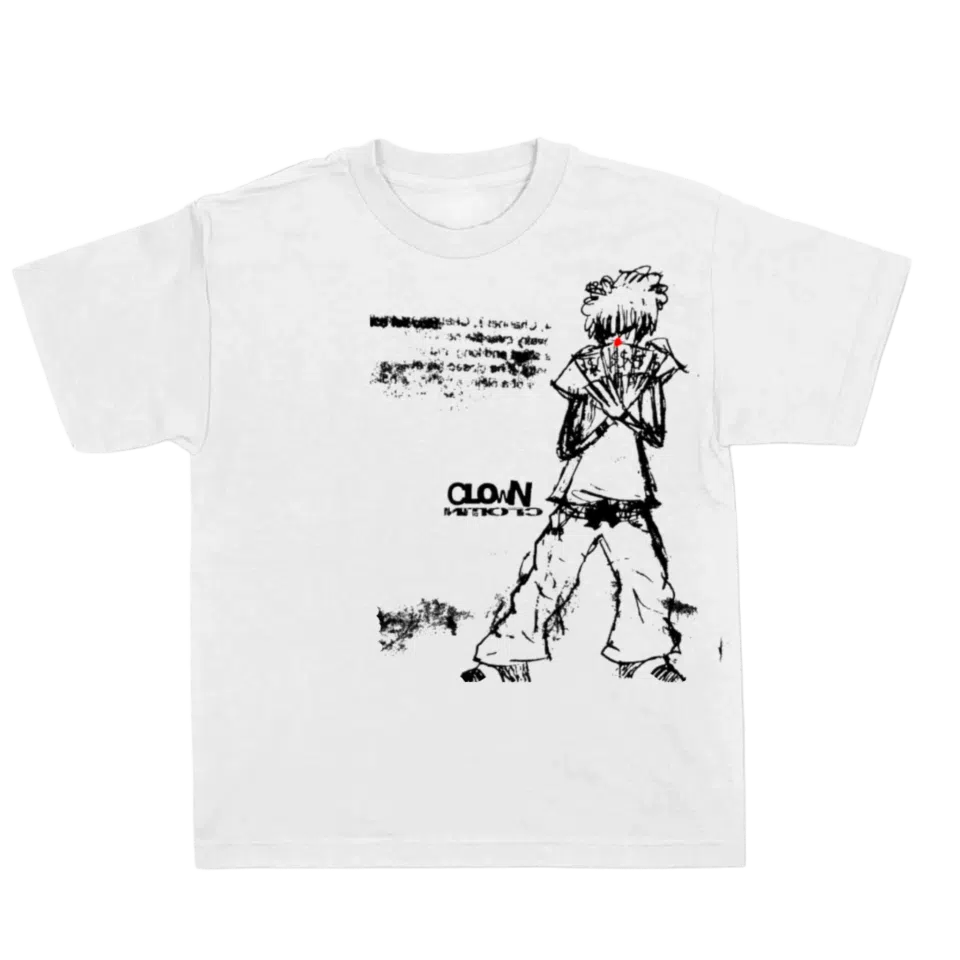 White Clown Money Spread T Shirt