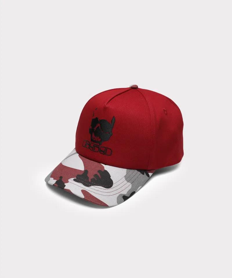 G59 Logo Snapback Hat (Burgundy / City Camo)