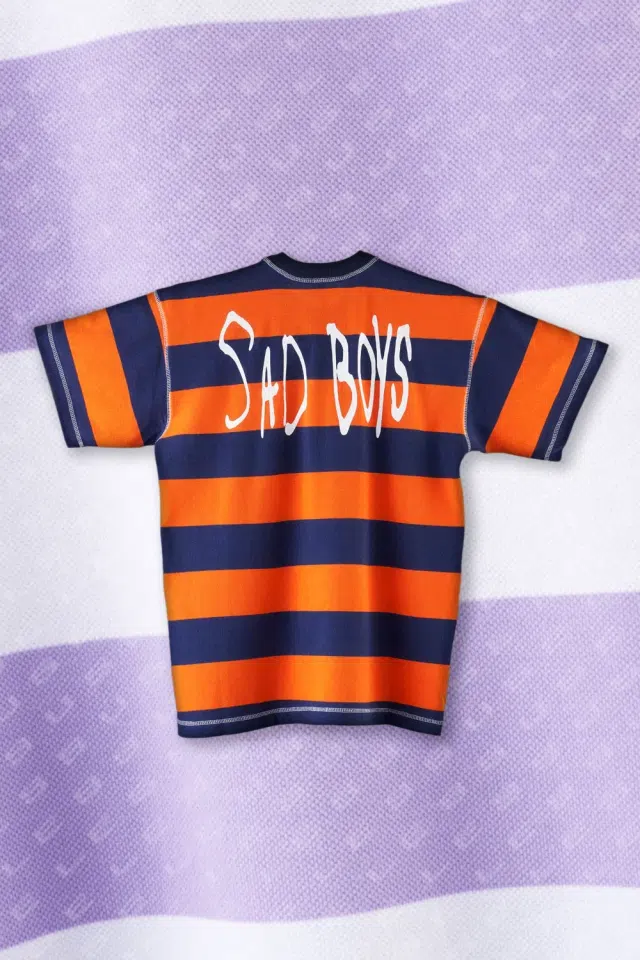 Sad Boys SBG T-Shirt 008 (Orange/Navy) detail image 2