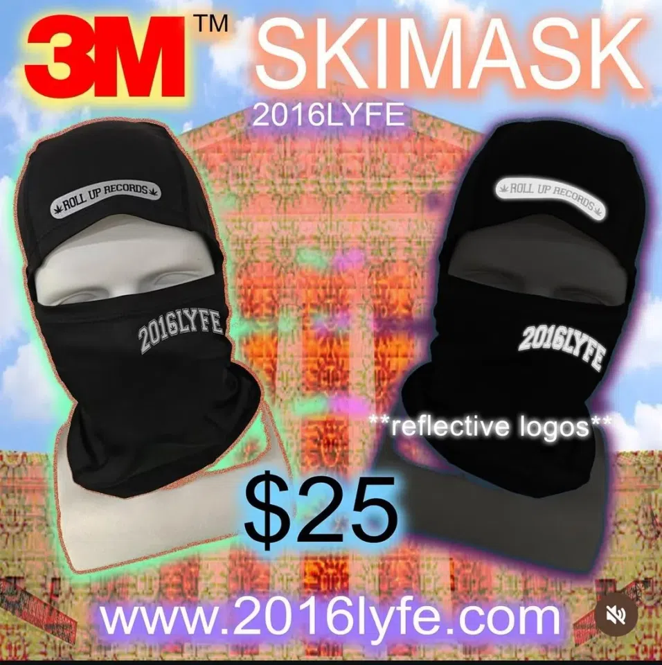 2016LYFE 3M Reflective Logo Ski Mask (Black) primary image