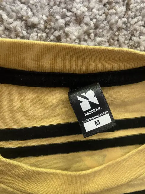 Drain Gang D-9 Striped Tee (Yellow / Black) detail image 5