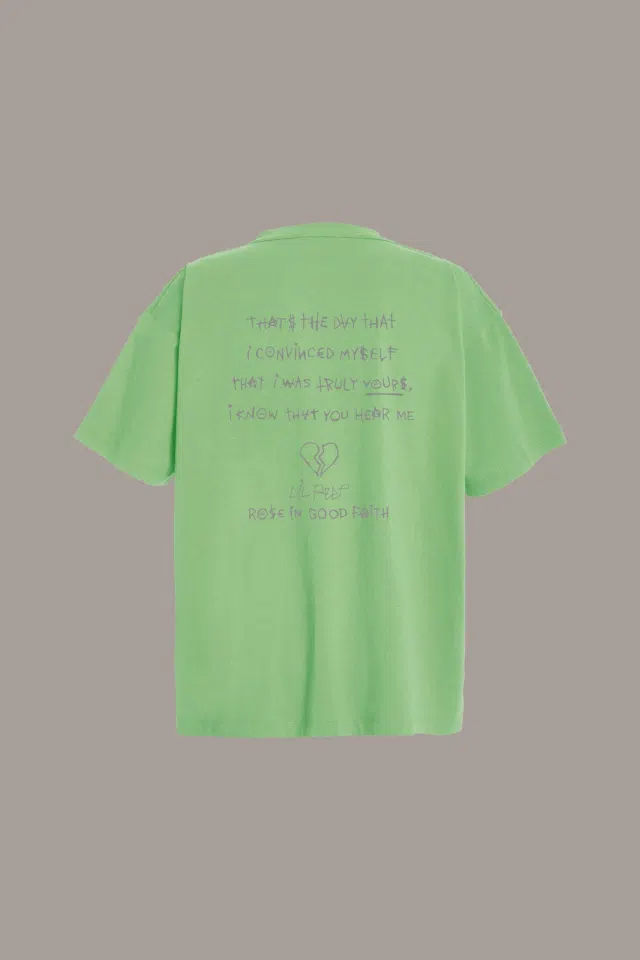 Lil Peep Heavy Brightside Tee (Neon Green) detail image 2
