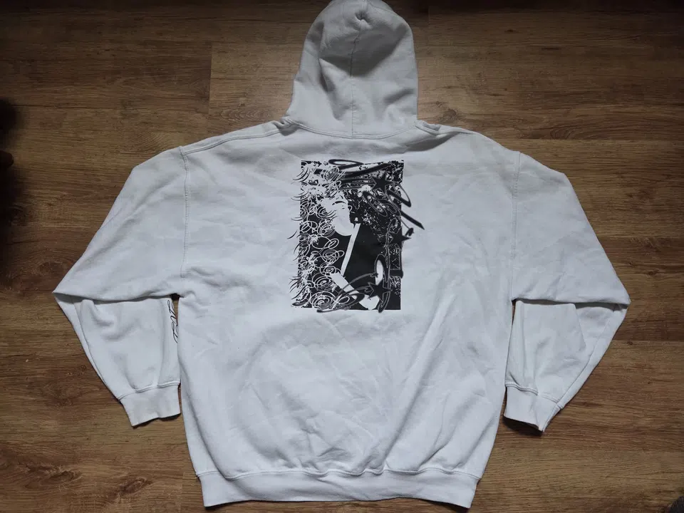Yung Lean Warlord Hoodie (White) detail image 2