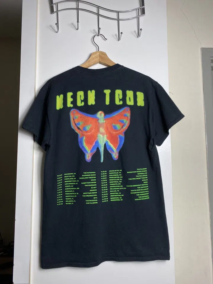 Playboi Carti Neon Tour Butterfly Tee (Black) detail image 3
