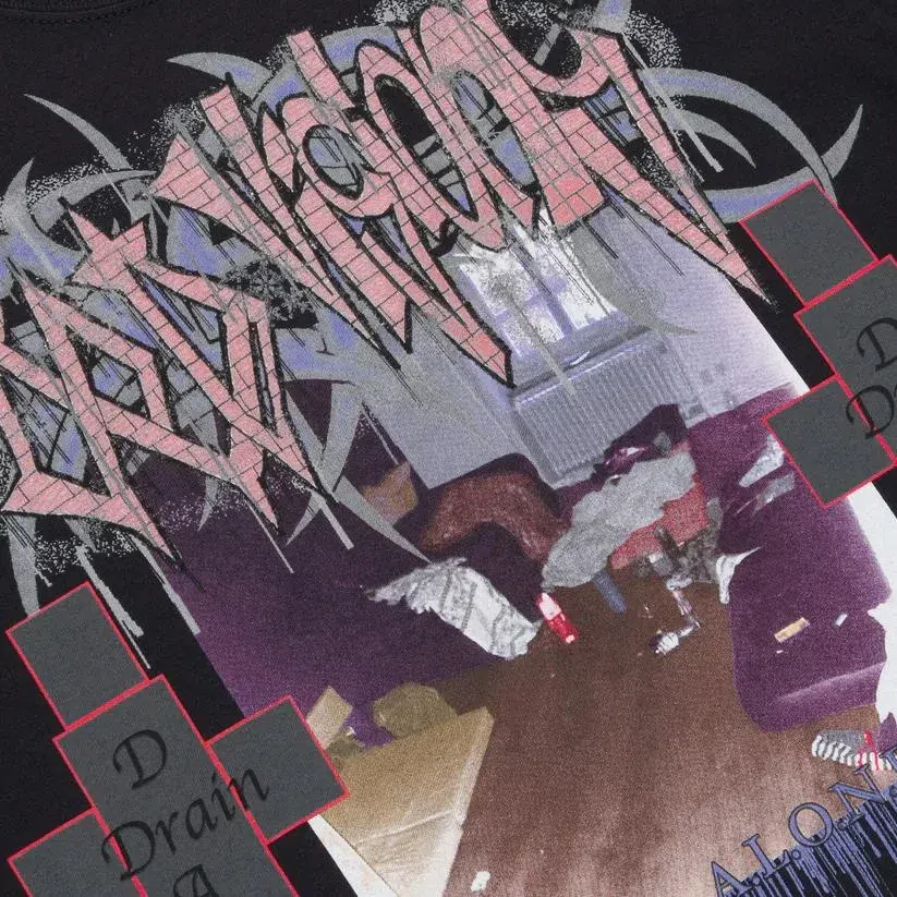 Bladee COLD VISIONS 32 Black Tee detail image 3