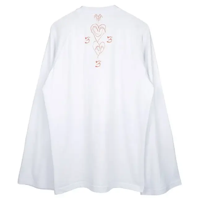 Drain Gang 09 Rabbit White Wide Sleeve Raglan detail image 2