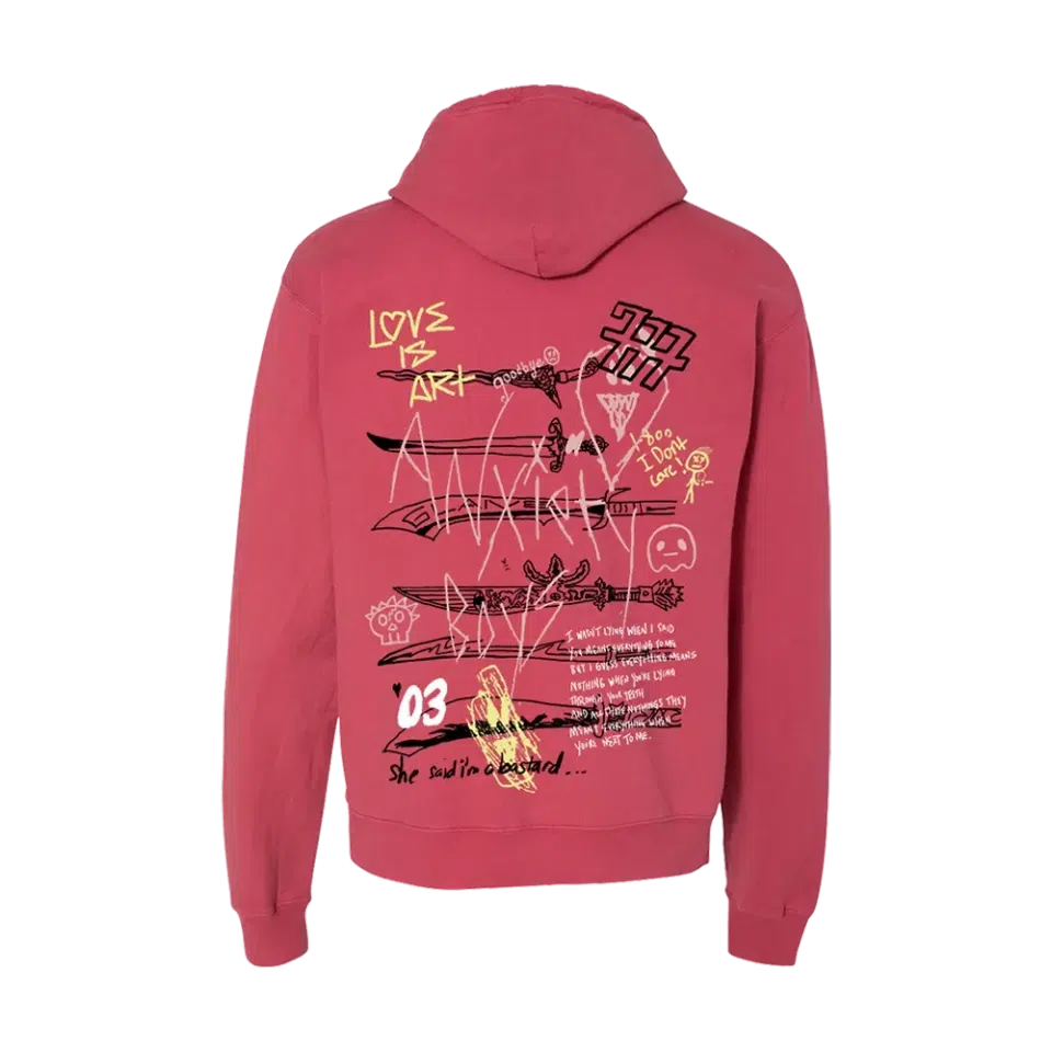 Glaive Red Sketch Hoodie detail image 2