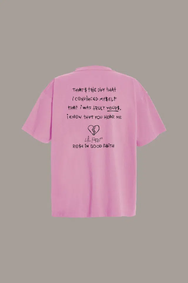 Lil Peep Heavy Brightside Tee (Pink) detail image 2